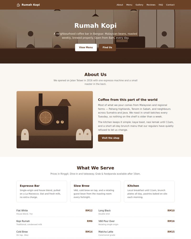 Preview of the Starter Landing Page build