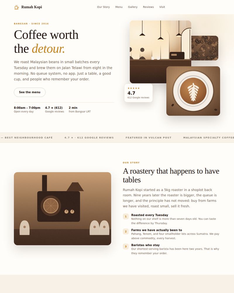 Preview of the Professional Landing Page build